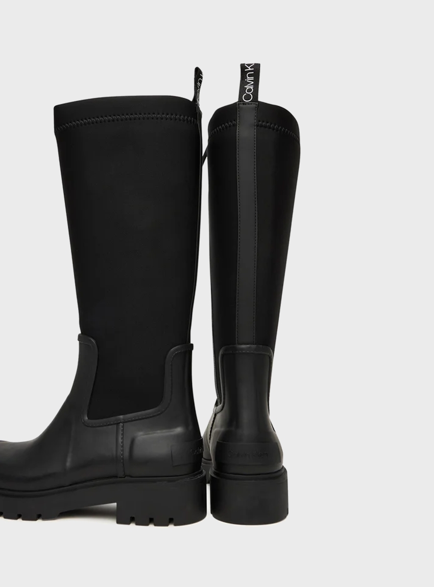 Calvin Klein High Rainboot Neoprene Boots - Black