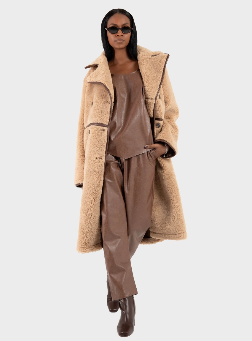 Only Cacey Bonded Coat - Beige