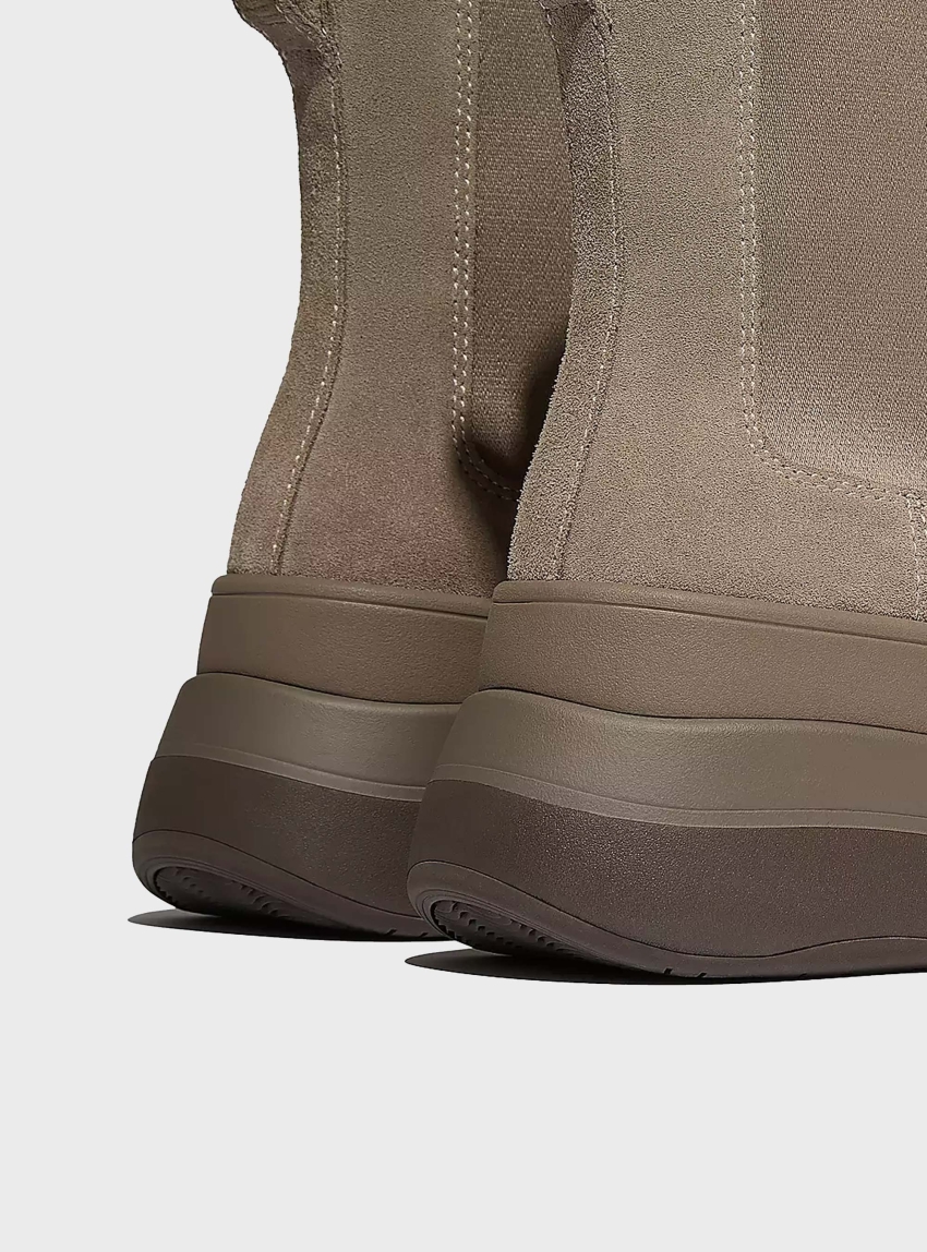 FitFlop Stack Chelsea Suede Boots - Taupe
