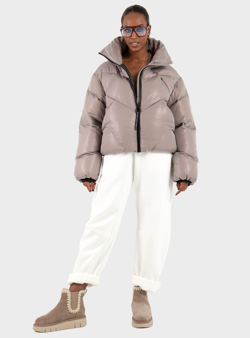 Krakatau Nebula Short Puffer Jacket - Grey