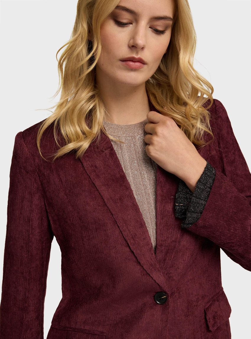 Motivi Velour Blazer - Pale Pink