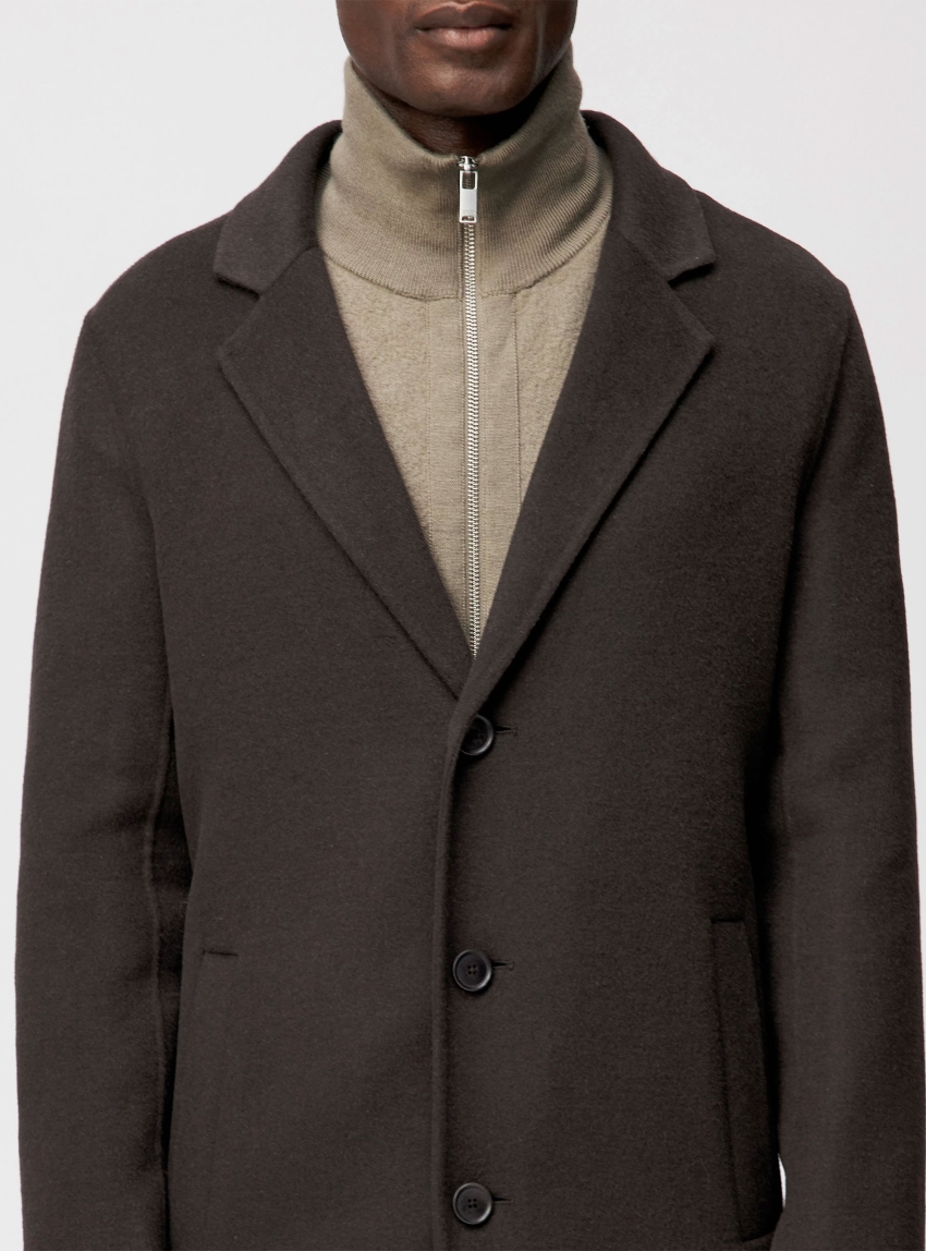 Drykorn Skolan Classic Wool Coat - Brown