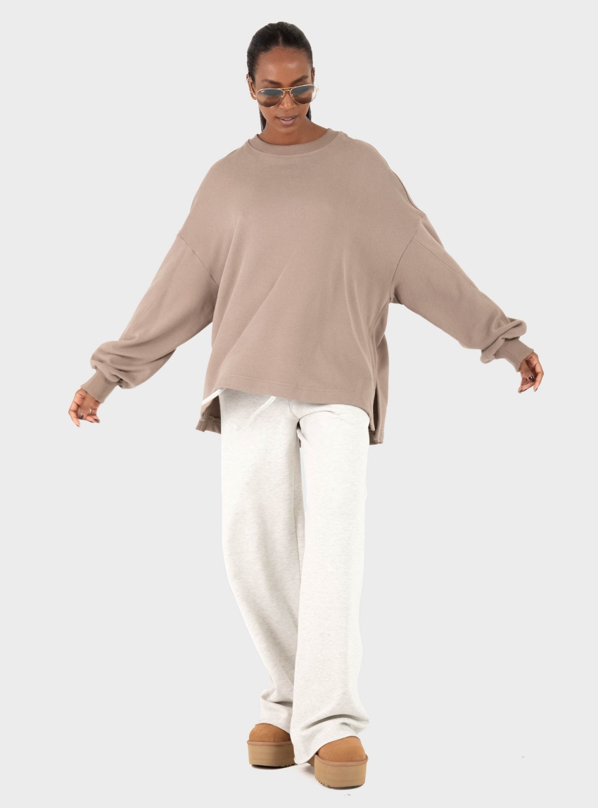 Four Minds CROP BLOUSE - Light Brown