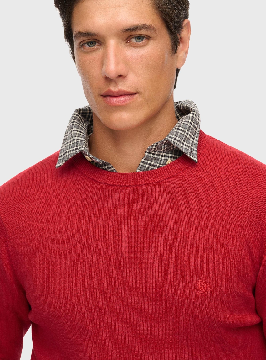 Superdry Essentials Cotton Jumper - Red