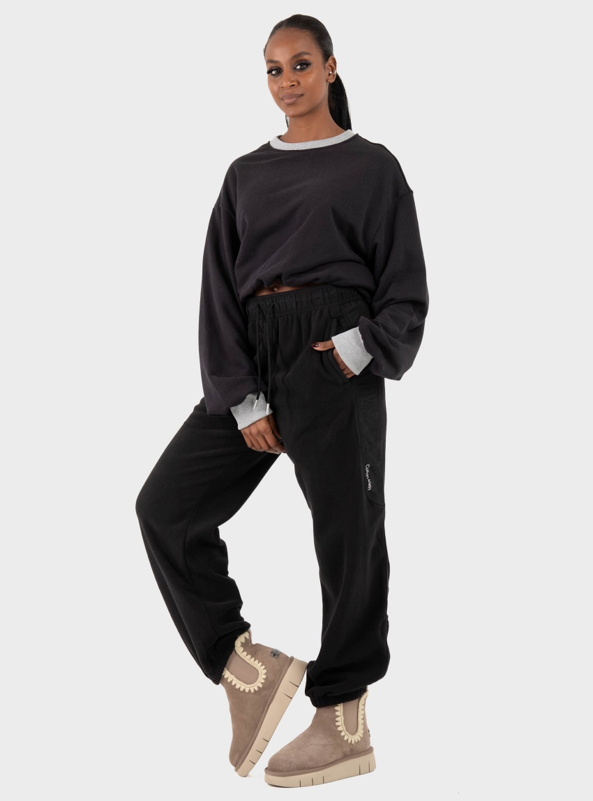 Calvin Klein Polar Fleece Sweat Pants - Black