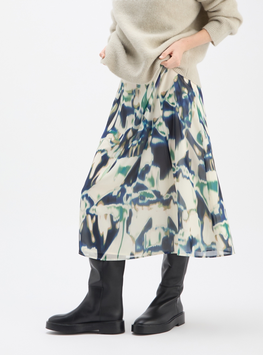 Calvin Klein Leather Stacked Heel Knee Boots - Black