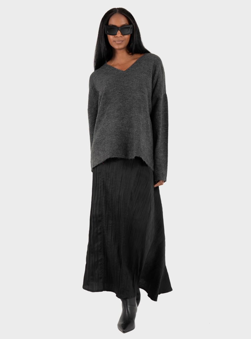 Black & Black  SKIRT - Black