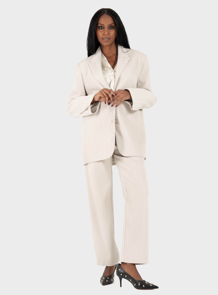 Black & Black  BLAZER - Off White