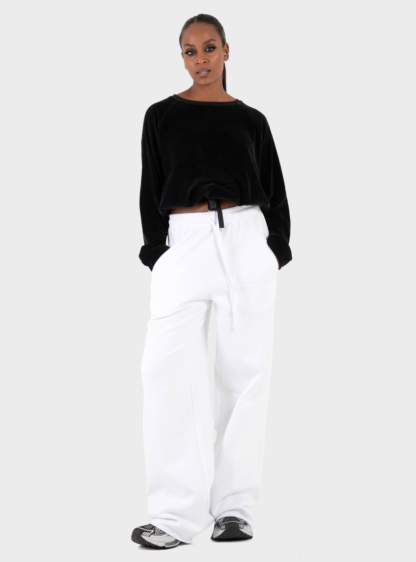 BOSS Lounge Sweater Velour_Sweatshirt - Black