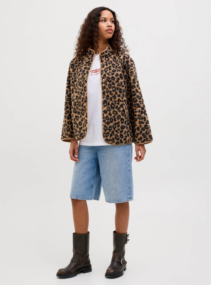 JJXX Vera Teddy Jacket - Animal Print