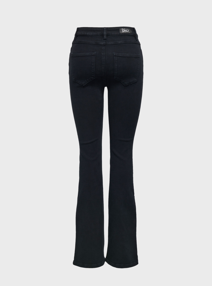 Only Mila High Waist Flared Jeans - Blue Black