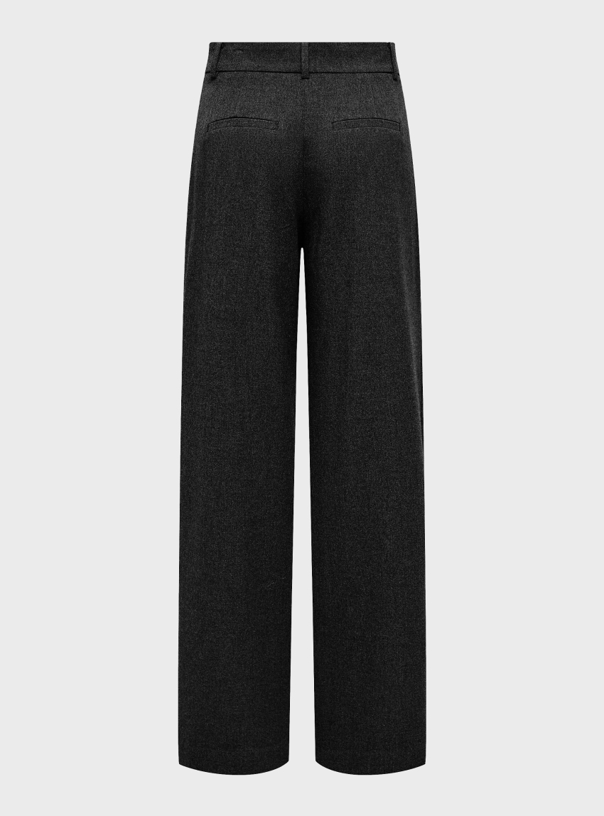 Only Deluxe Mid Waist Straight Pants - Black