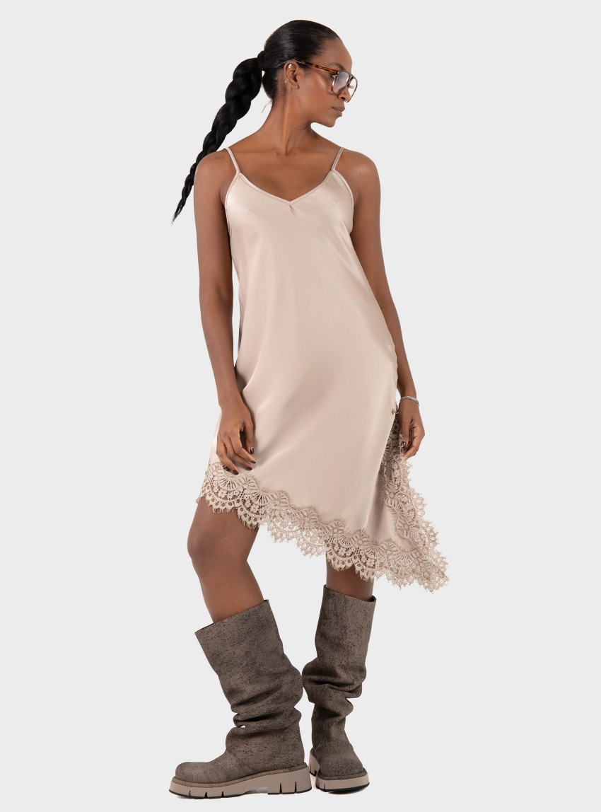 Souvenir Dress With Mohair Pullover - Grey