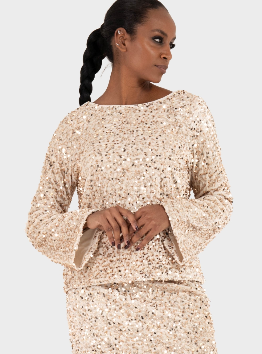 Vero Moda Bella Boatneck Top - Light Beige