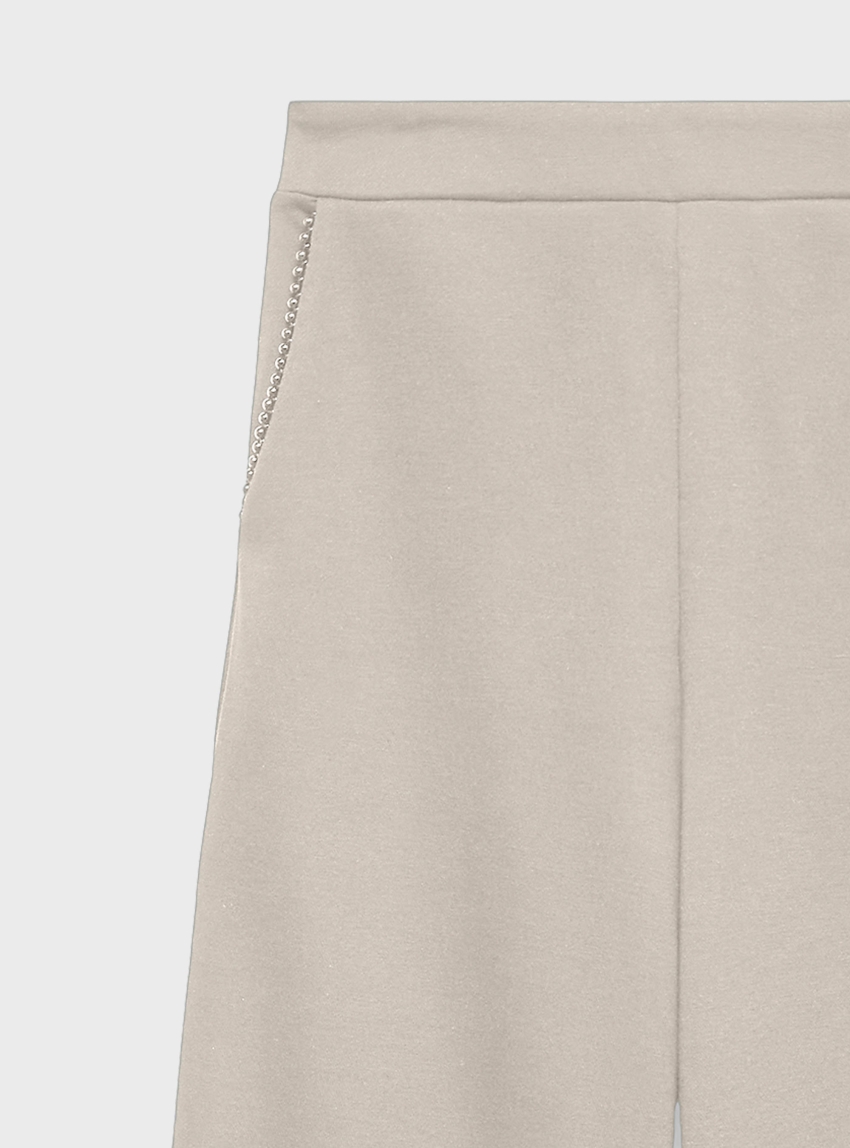 Vero Moda Daisy Pearl Sweat High Waist Wide Pants - Pumice Stone
