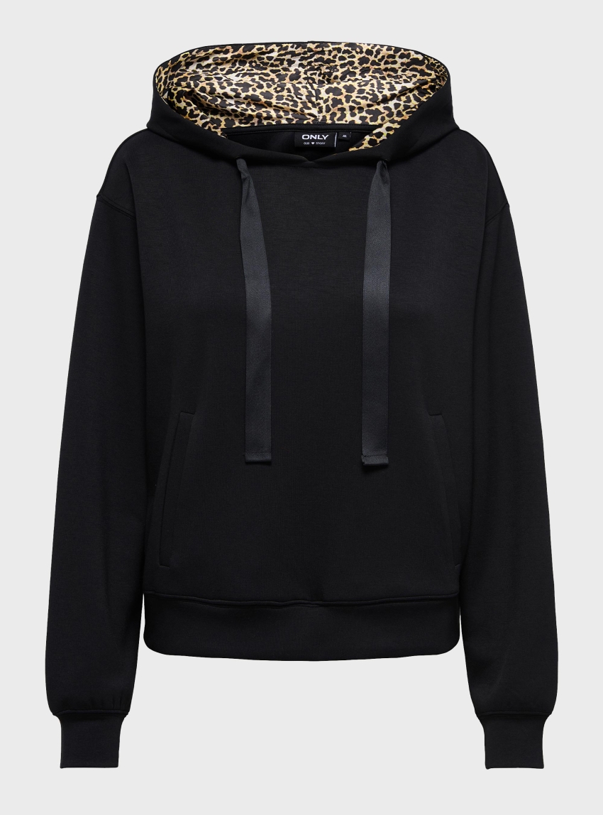 Only Alina Leo Detail Hoodie - Black