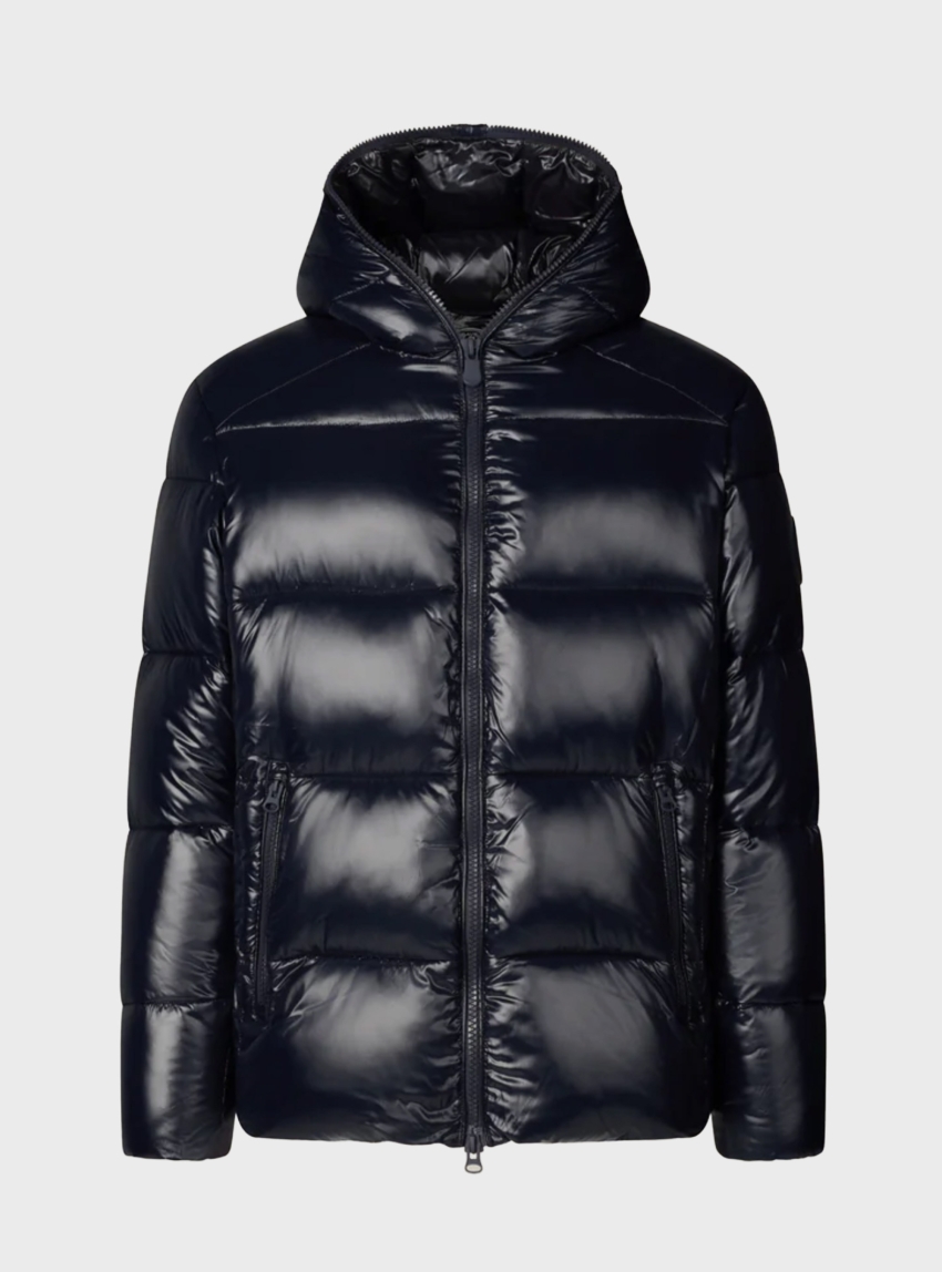 Save The Duck Edgard Hooded Puffer Jacket - Blue Black