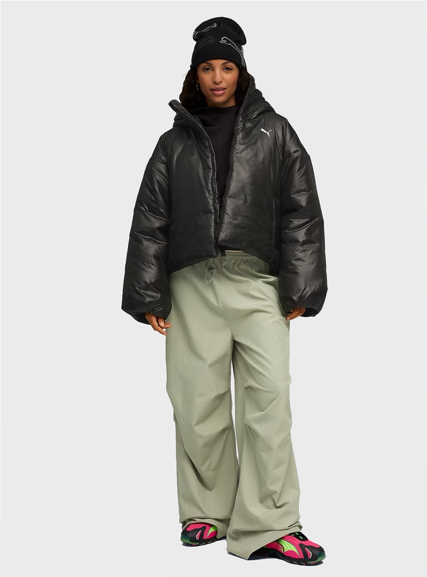 PUMA Wardrobe Essentials Shiny Padded Jacket - Black