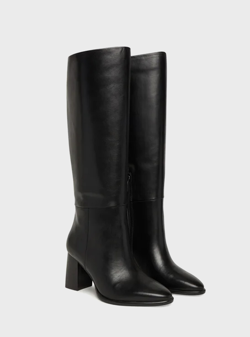 Guess Perinna Genuine Leather Boots - Black