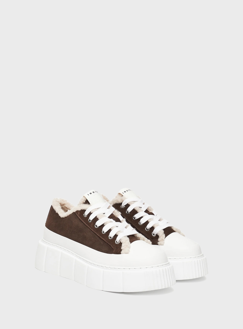 Inuikii Matilda Curly Sneakers - Dark Brown