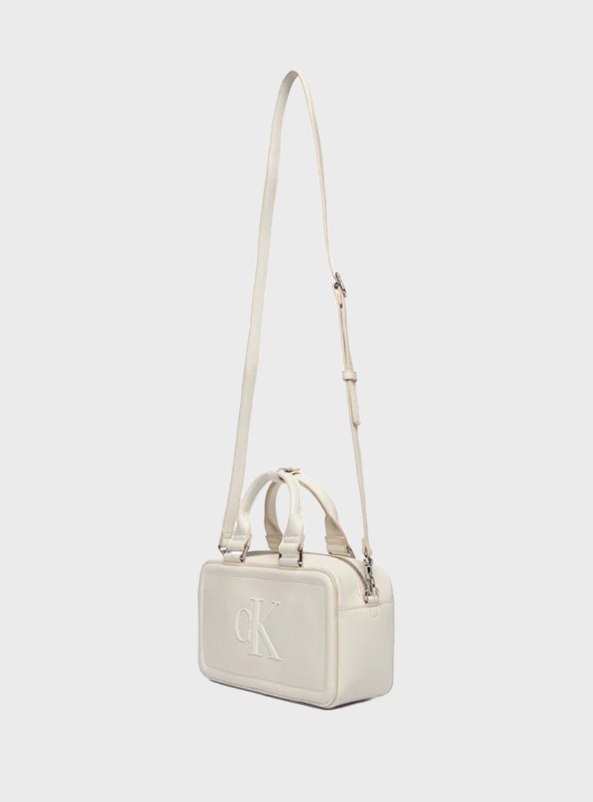 Calvin Klein Bold Monogram Mini Tote Bag - White