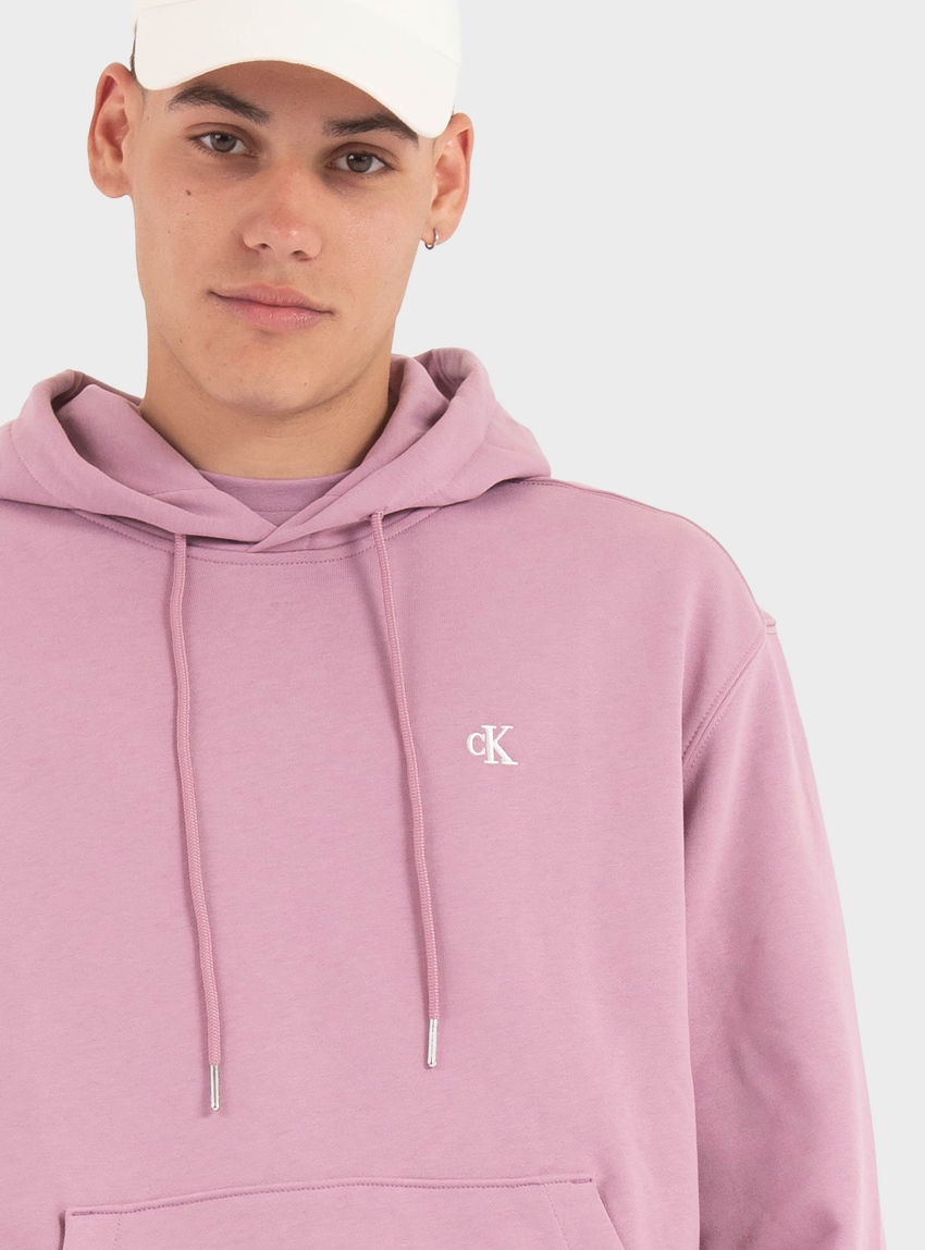Calvin Klein Cotton Terry Monogram Hoodie - Orchid