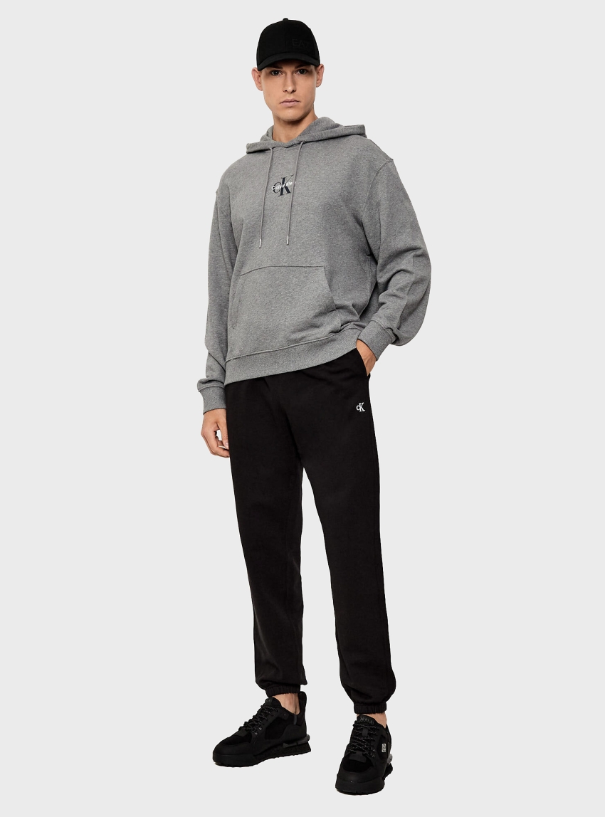 Calvin Klein Cotton Terry Monogram Joggers - Black