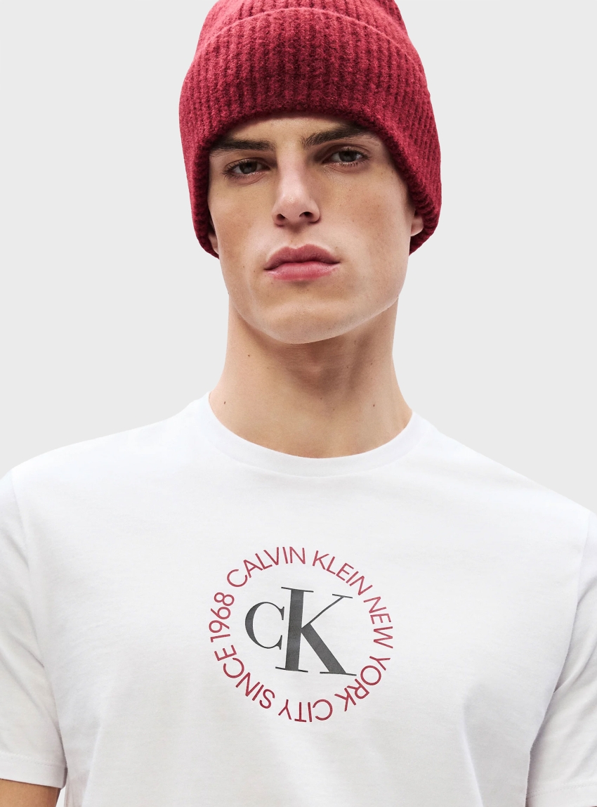 Calvin Klein Circle Logo T-Shirt - White