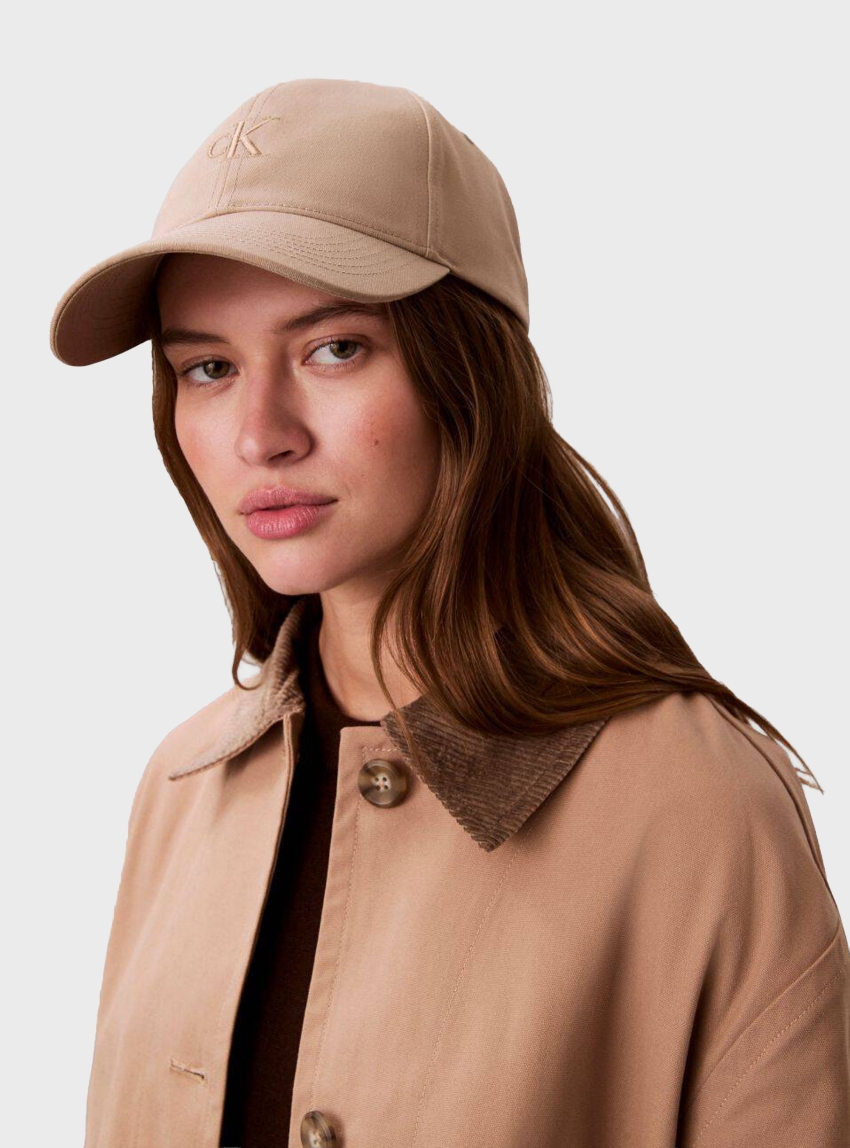 Calvin Klein Embroidered Monogram Baseball Cap - Taupe