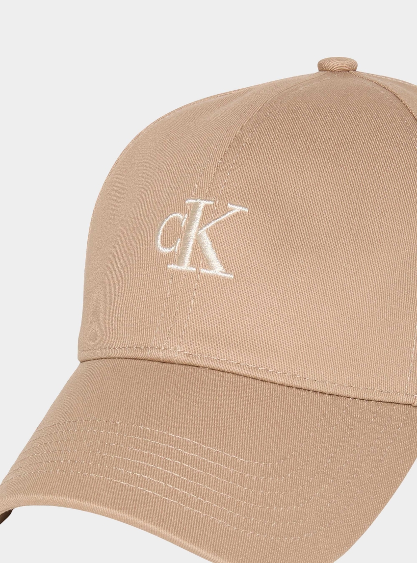 Calvin Klein Embroidered Monogram Baseball Cap - Taupe
