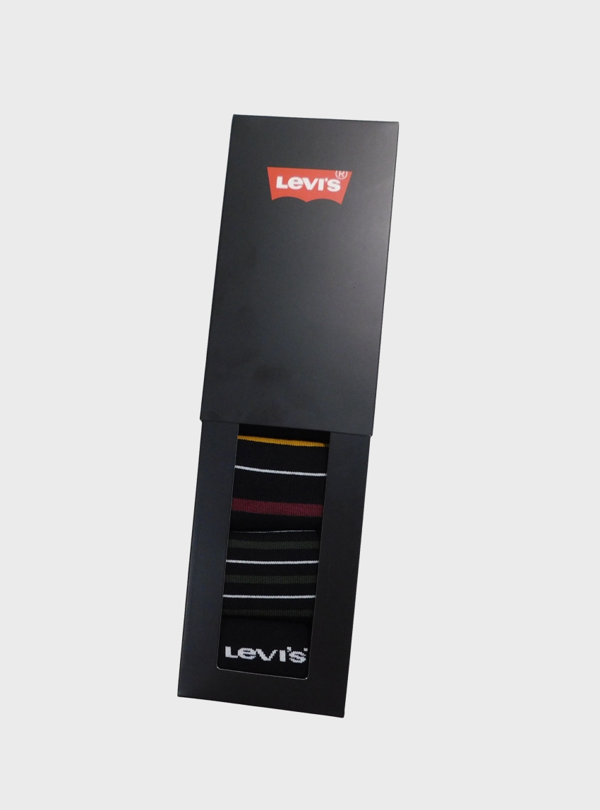 Levis Four Pack Gift Box Socks - Black