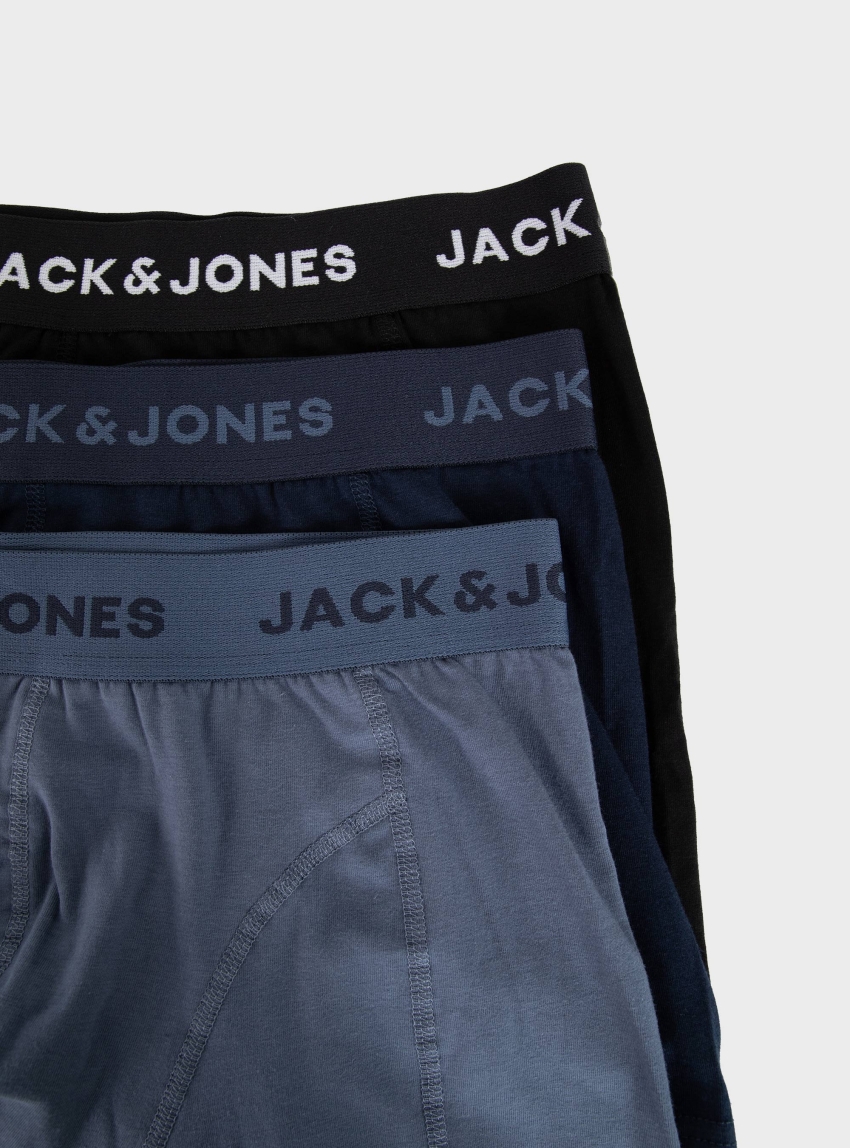 Jack & Jones Jacjeremiah Solid Trunks 3 Pack - Navy