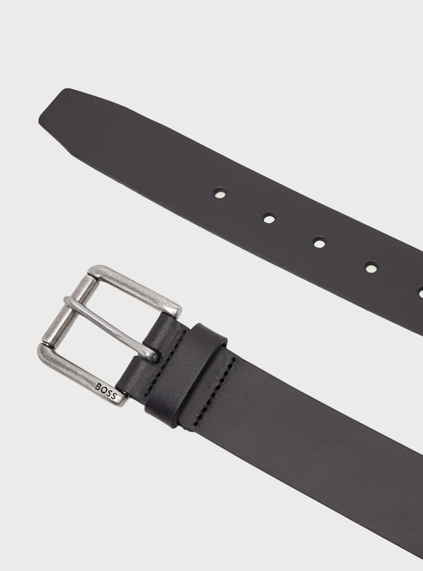 BOSS Leather Belt Joris_Sz35 - Black