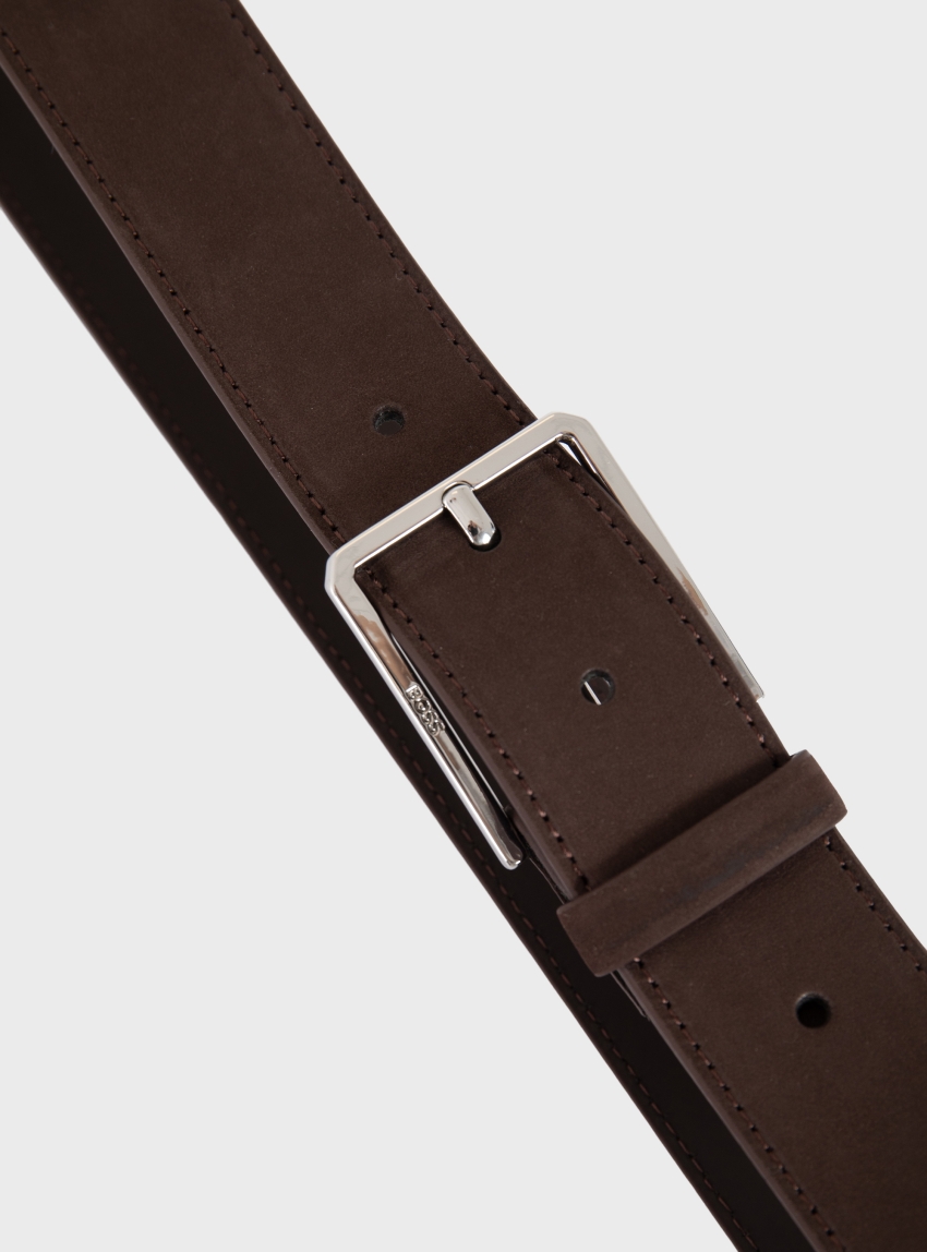 BOSS Leather Belt Cary-Nb_Sz35 - Dark Brown