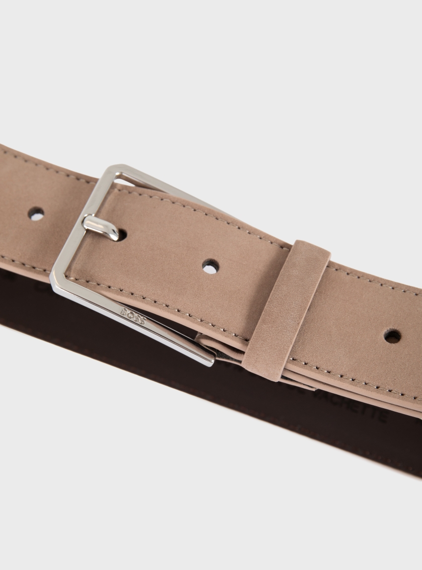 BOSS Leather Belt Cary-Nb_Sz35 - Beige