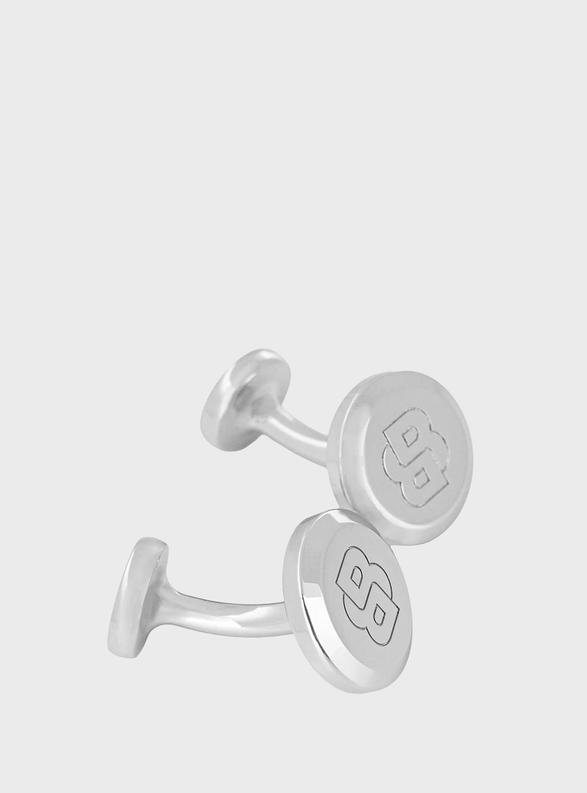 BOSS Double B Cufflinks B-LOGOBB-CUF - Silver