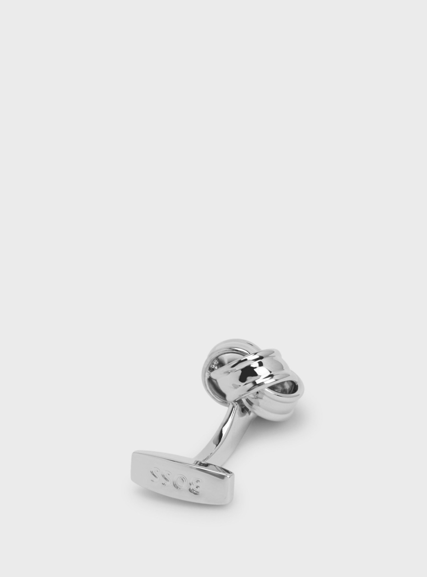 BOSS Cufflinks With Knot Shape B-KNOT2-CUF - Silver