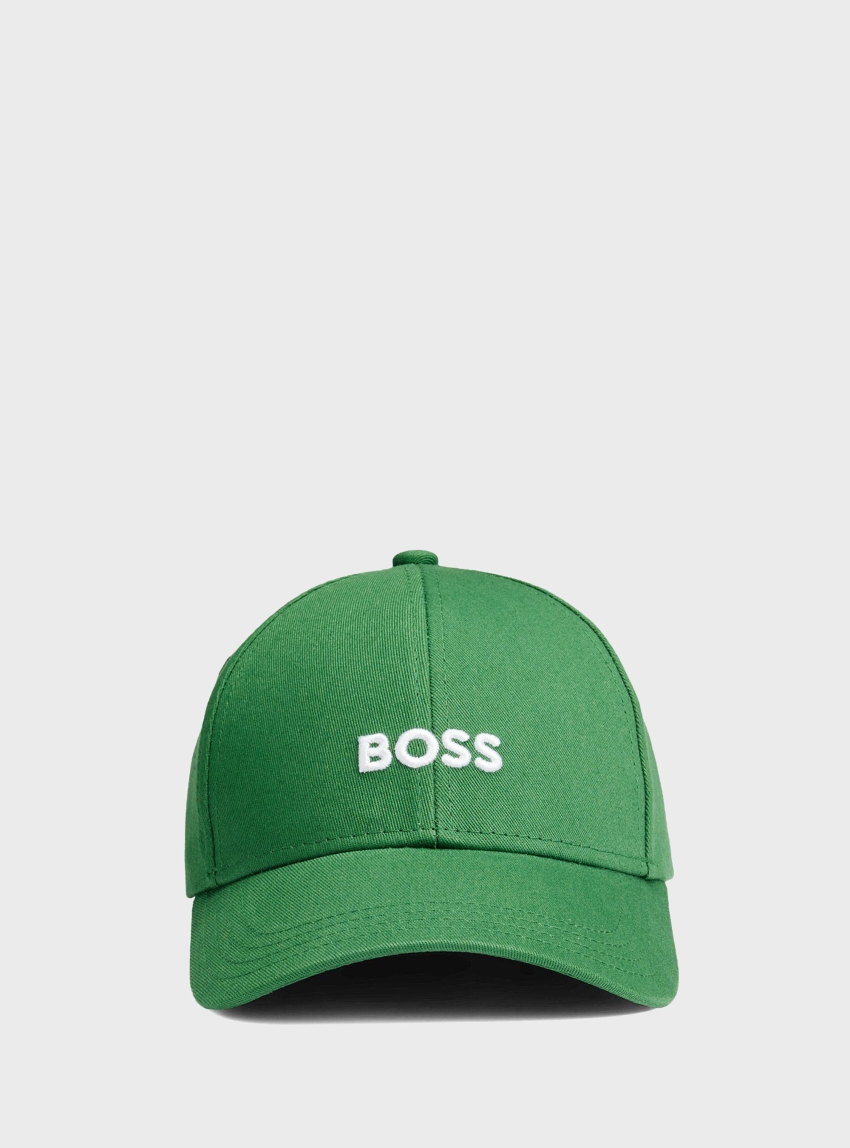 BOSS Cotton-Twill Cap With Embroidered Logo Zed - Dark Green