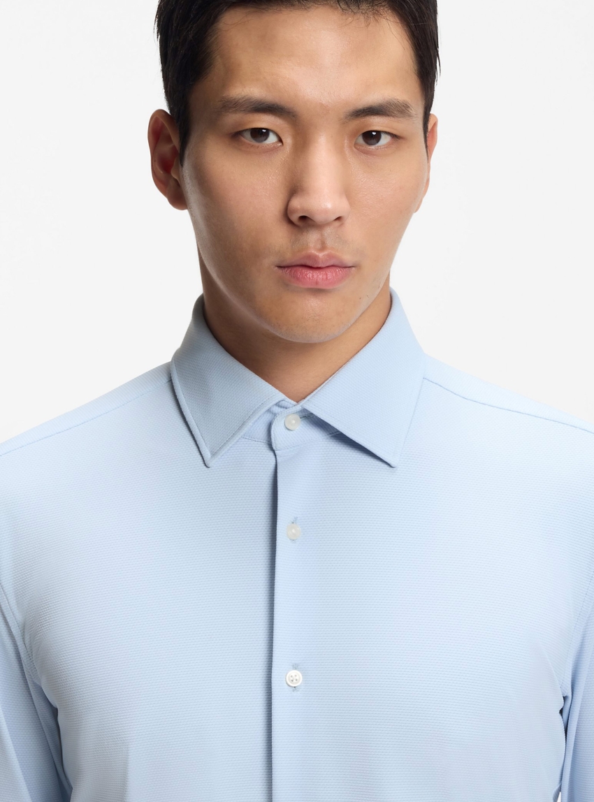 BOSS Slim-Fit Shirt In Performance-Stretch P-HANK-K-261 - Light Blue
