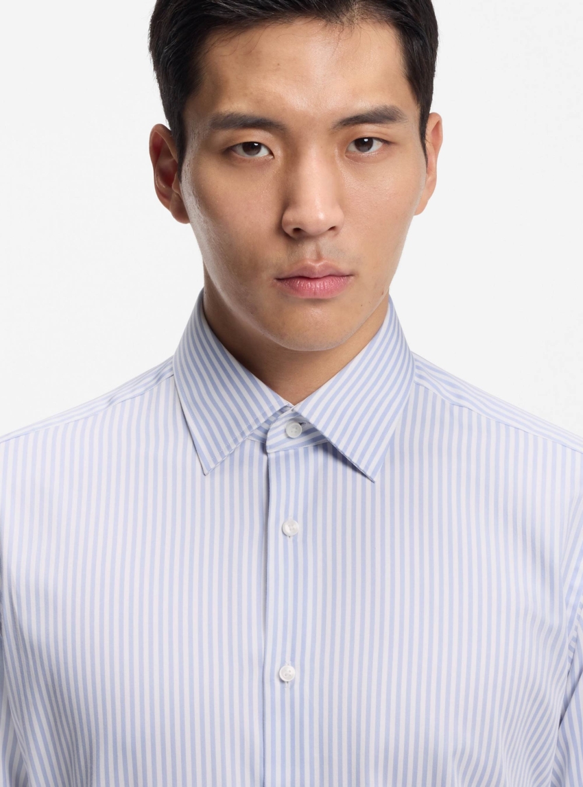 BOSS Regular-Fit Shirt In Striped Easy-Iron Cotton H-JOE-K-C1-261 - Purple