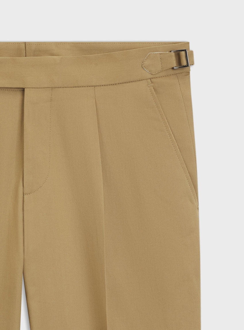 BOSS Tapered-Fit Trousers In Stretch Cotton C-Perino-PL-DTL-254 - Beige