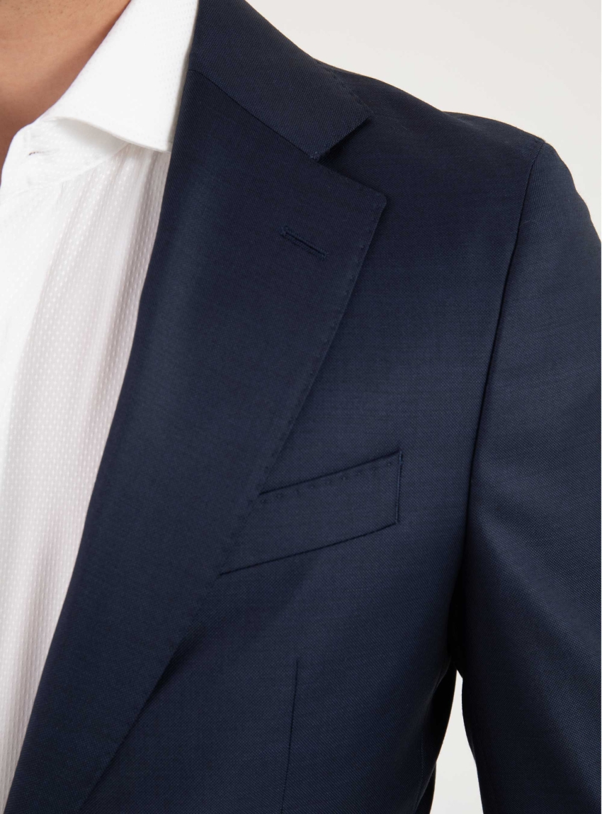 BOSS Two-Piece Slim-Fit Suit In Virgin Wool C-Huge-2pcs-261 - Dark Blue