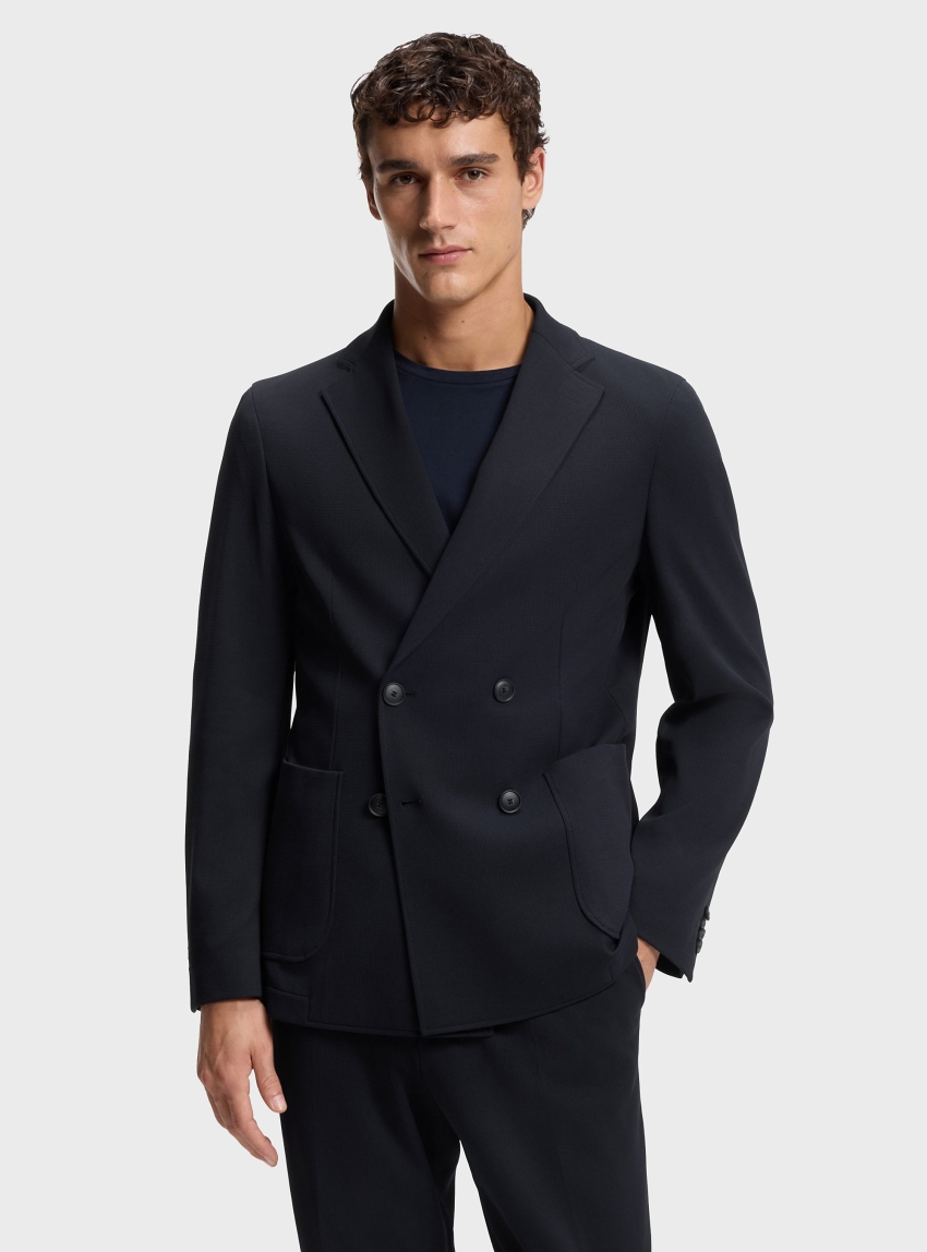 BOSS Two-Piece Slim-Fit Suit In Performance-Stretch Fabric P-Hanry-2Pcs-J-DB261 - Dark Blue