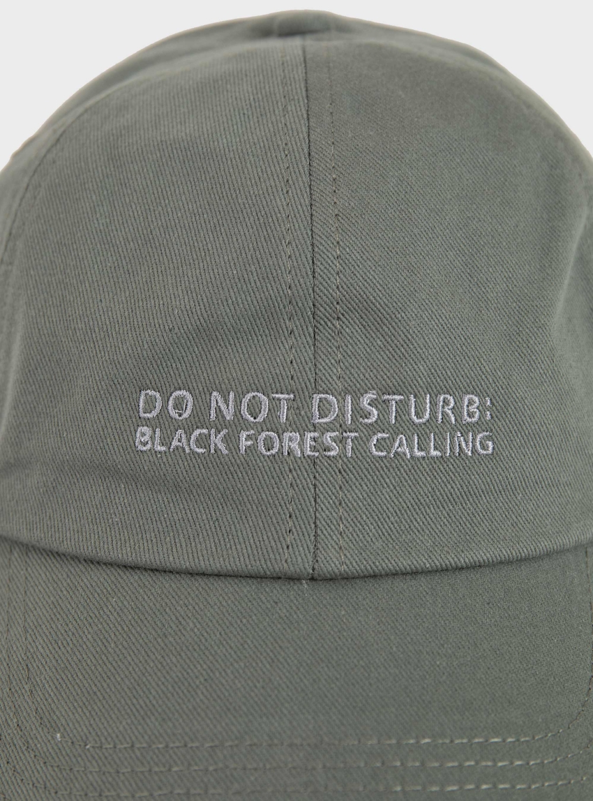 BOSS Cotton-Twill Cap With Embroidered Slogan Derrel-Slogan - Grey