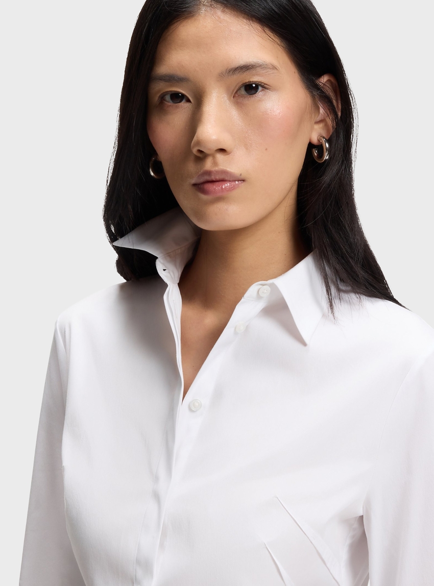 BOSS Slim-Fit Shirt In Easy-Iron Cotton-Blend Poplin  Burbel - White