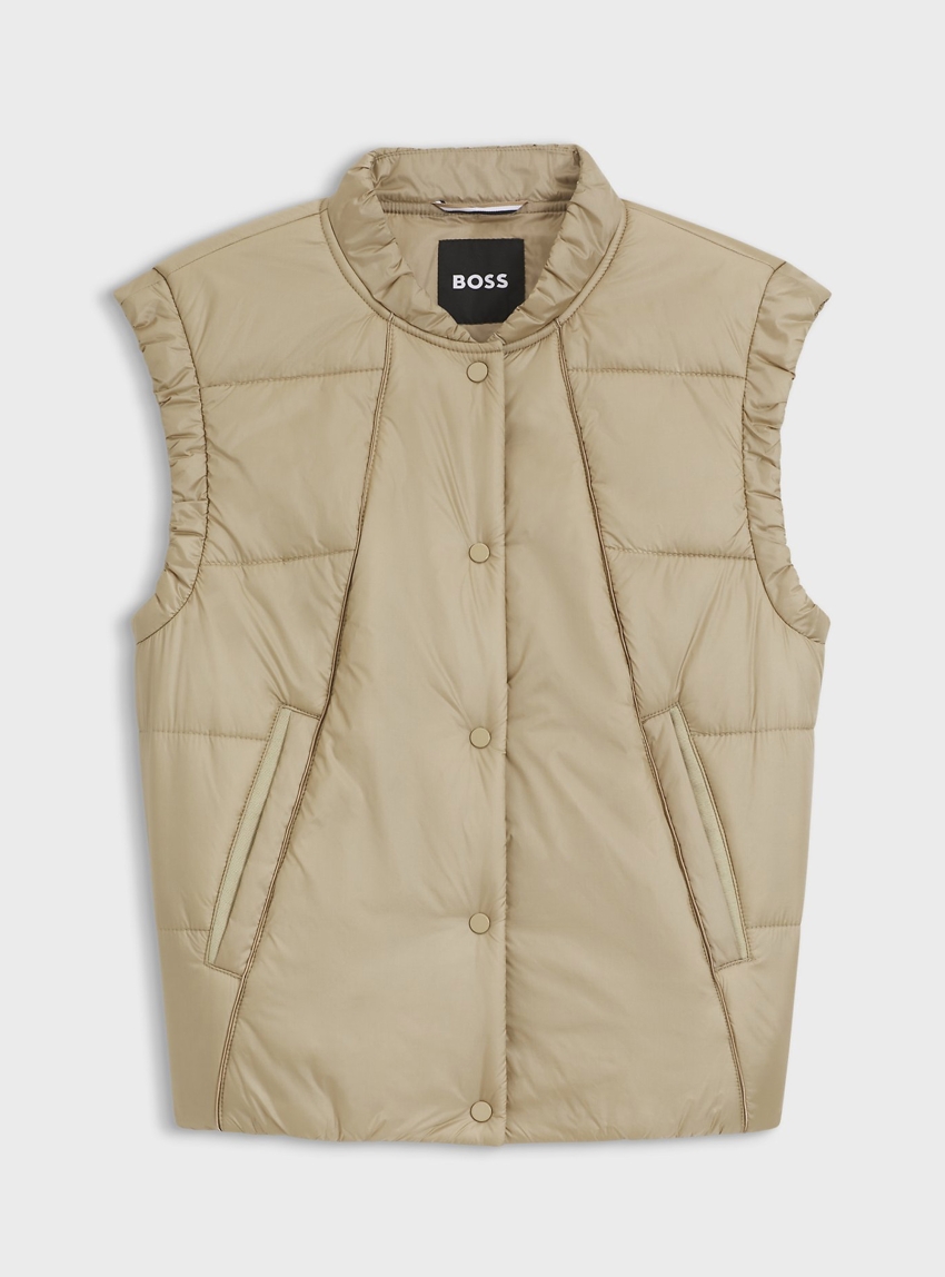 BOSS Water-Repellent Gilet With Wadding  Pia - Beige