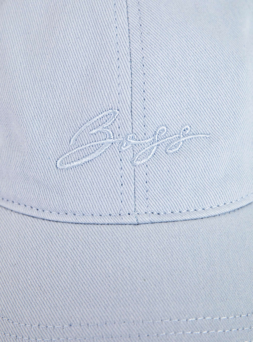 BOSS Cotton-Twill Cap With Script Logo Lilyan - Light Blue