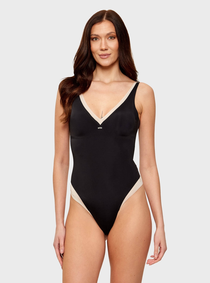 BOSS Two-Tone Bodysuit BODYSUIT_B.MIRAGE - Black