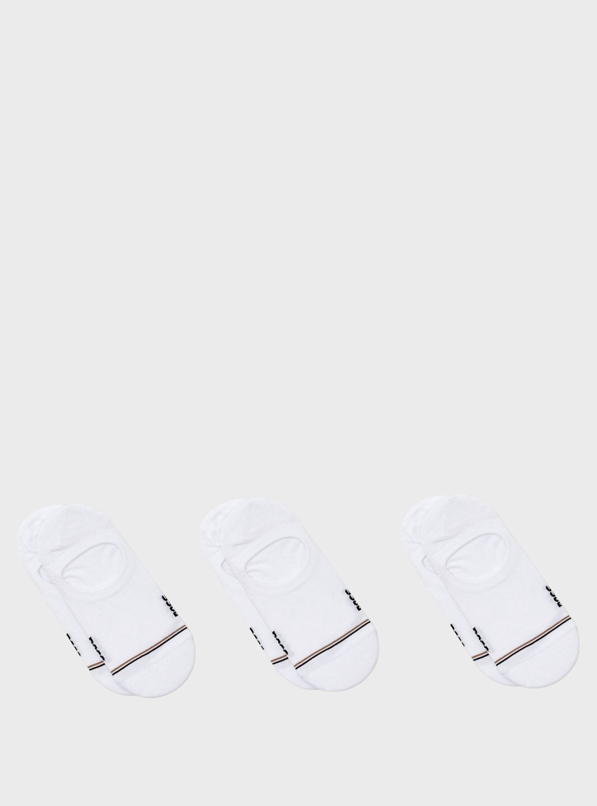BOSS Three-Pack Socks With Logos  3P LC Iconic CC SP W - White