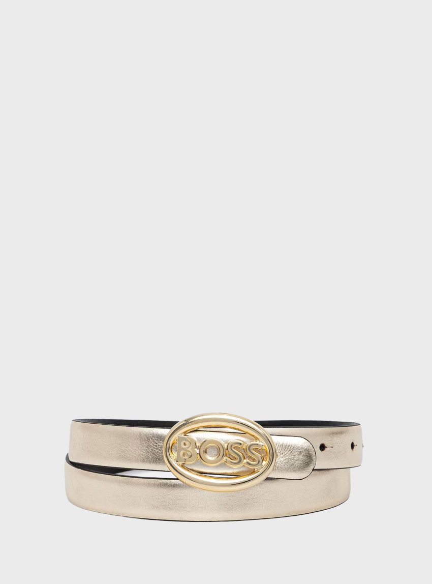 BOSS Leather Belt BOSS_Icon_Ov_Sr20_Lp - Gold